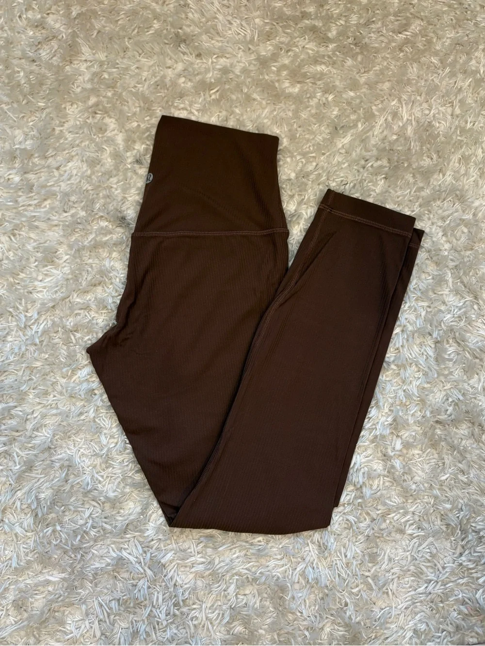 lululemon athletica Brown Cocoa Ribbed High-Rise Align Leggings 25” Seam